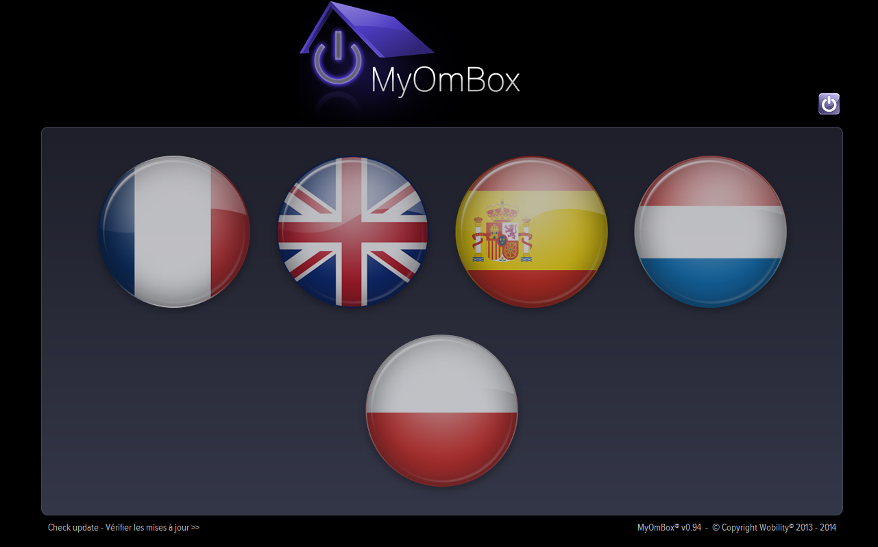 Installation MyOmBox Multilingual interface for home automation MyHome home automation software