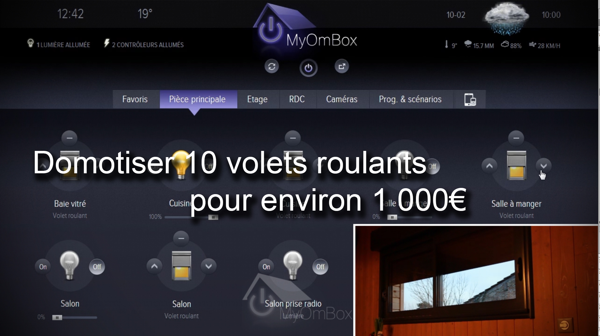 rendre intelligent ses volets roulants avec MyOmBox pour environ 1000€